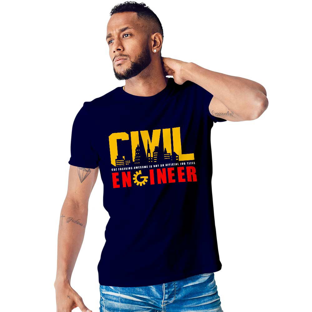 Civil Engineer Printed Unisex Graphics T-shirt for Men and Women - Right Marc