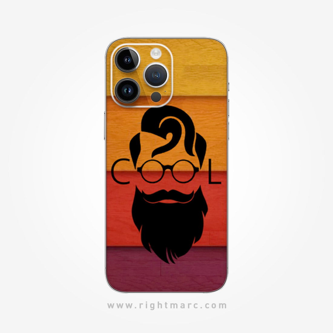 Cool Beard Man Mobile Skin Wrap - Right Marc