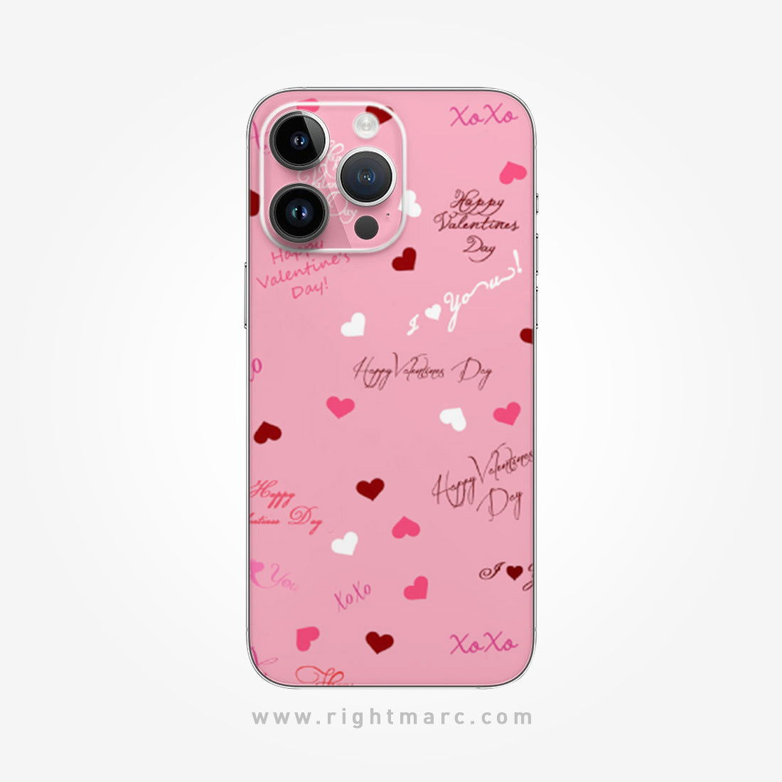 Happy Valentines Day Mobile Skin Wrap - Right Marc