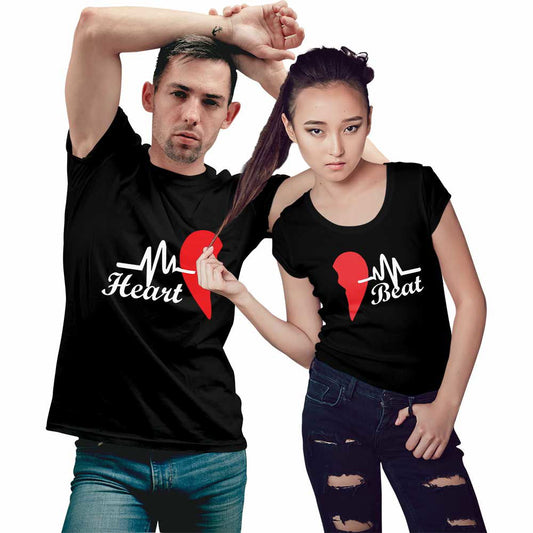 Heart Beat Couple T-shirt - Right Marc