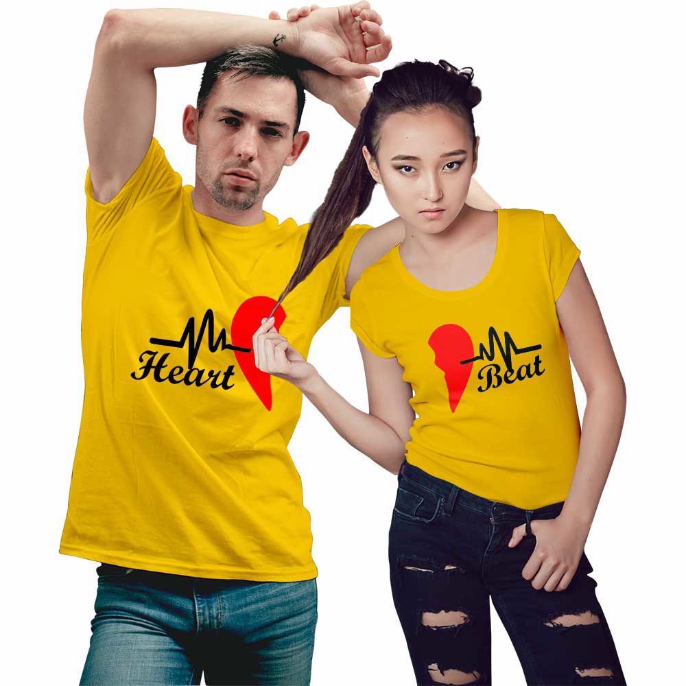 Heart Beat Couple T-shirt - Right Marc