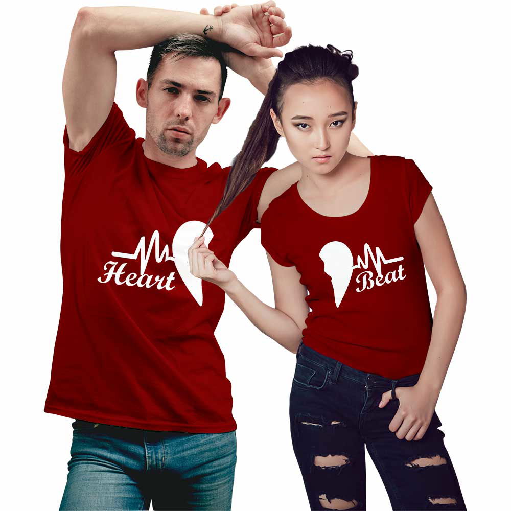 Heart Beat Couple T-shirt - Right Marc