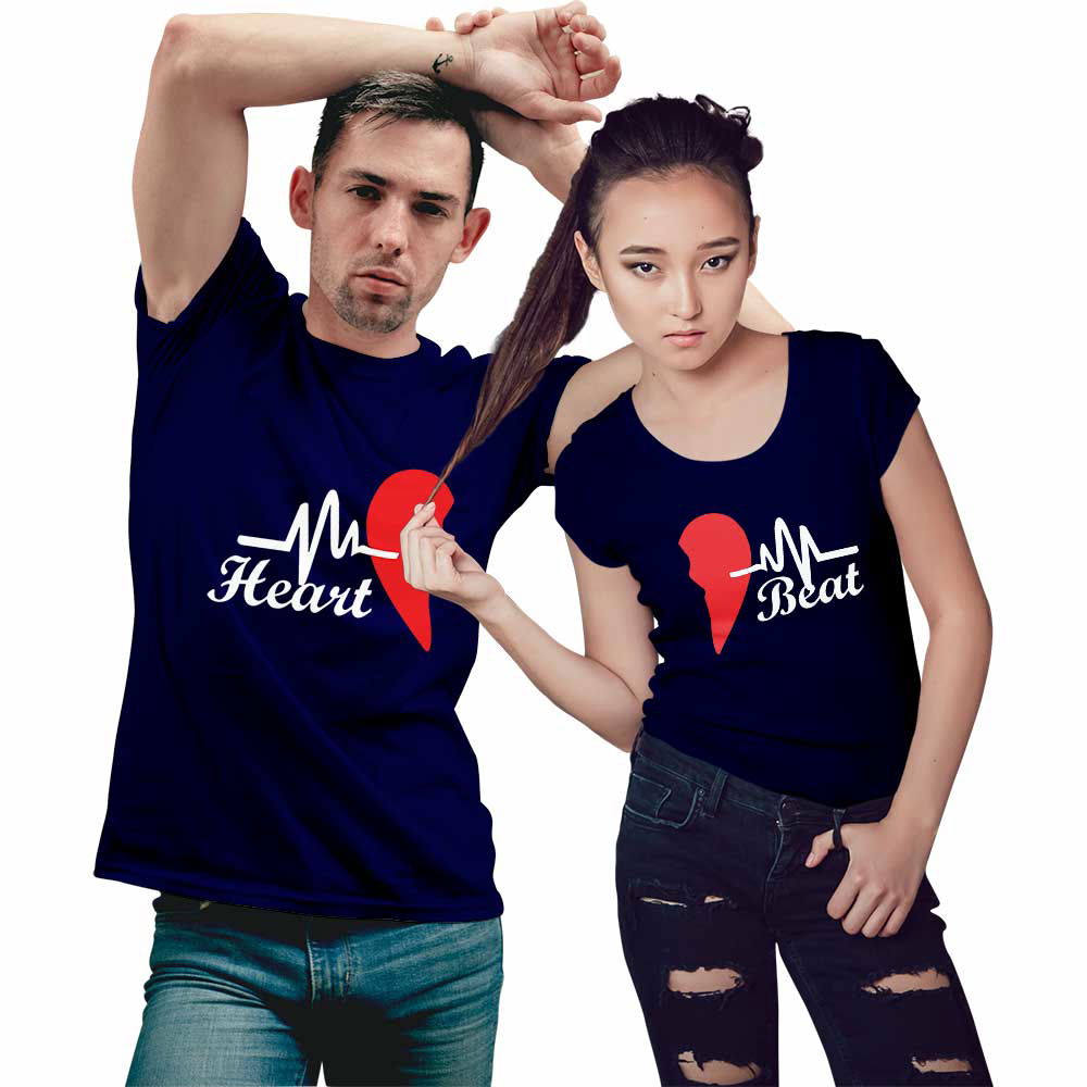 Heart Beat Couple T-shirt - Right Marc
