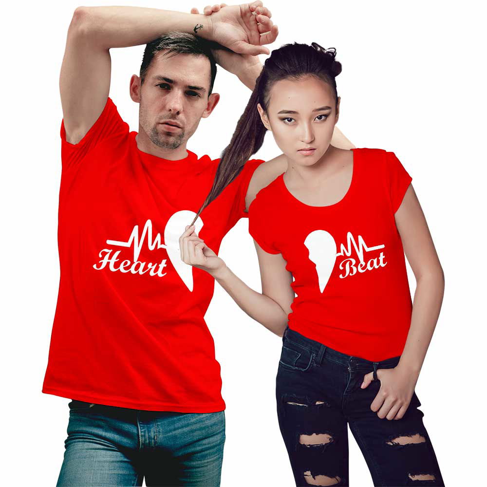 Heart Beat Couple T-shirt - Right Marc