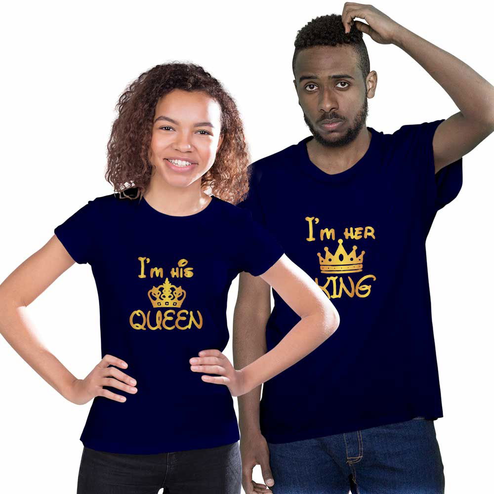 Matching King & Queen T-Shirts For Couples – Cute Set For Him & Her