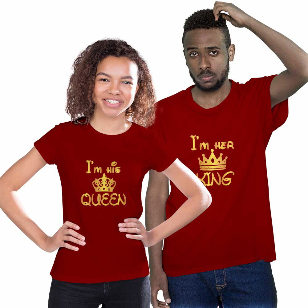 I Am Her King and I Am His Queen Couple T-shirt - Right Marc