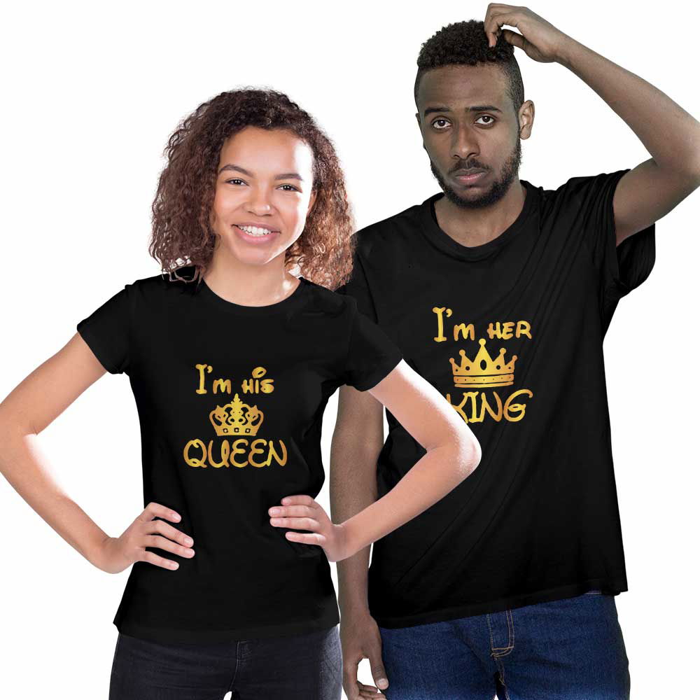 I Am Her King and I Am His Queen Couple T-shirt - Right Marc