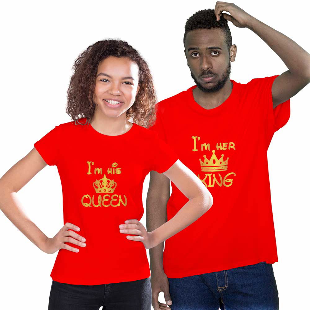 I Am Her King and I Am His Queen Couple T-shirt - Right Marc