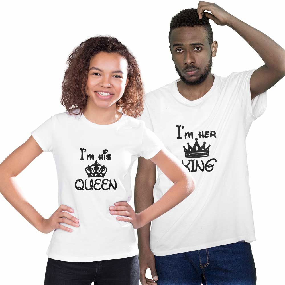I Am Her King and I Am His Queen Couple T-shirt - Right Marc