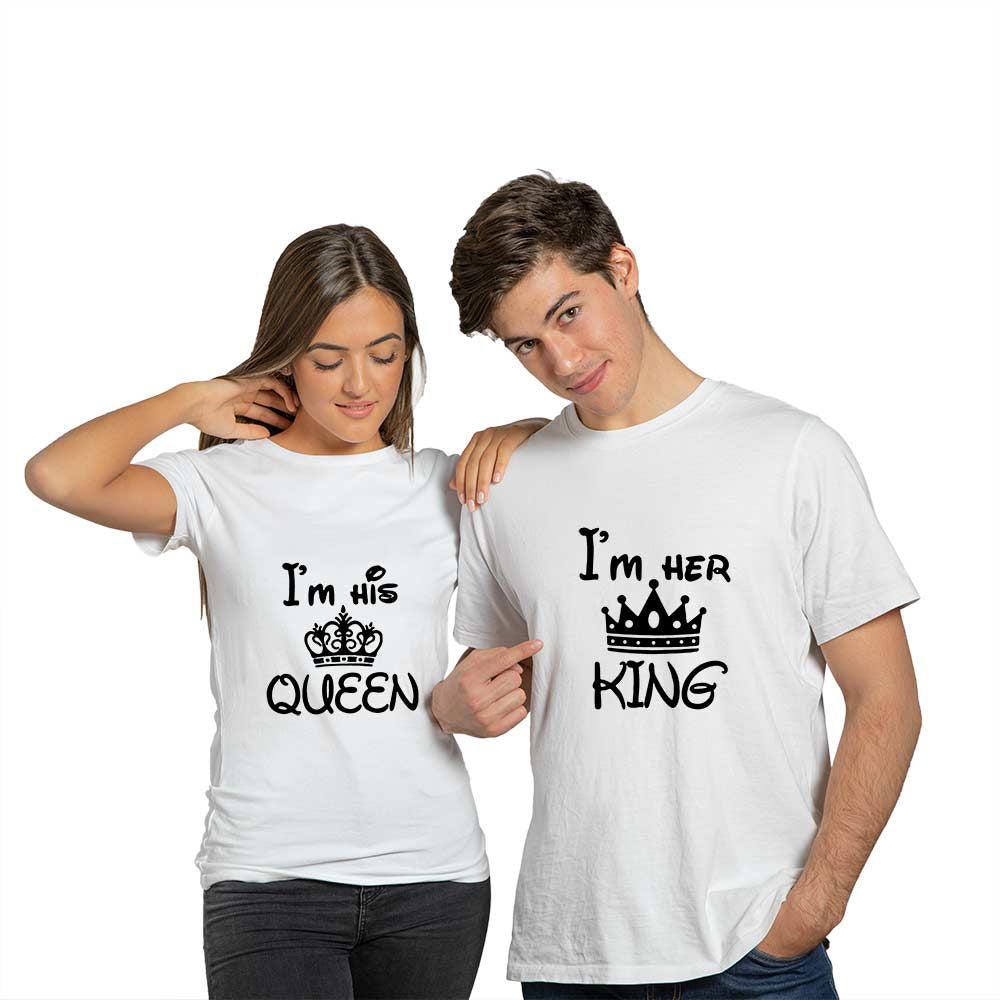 I Am Her King and I Am His Queen Couple T-shirt - Right Marc