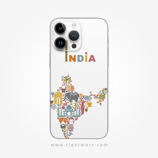 India Map Mobile Skin Wrap - Right Marc