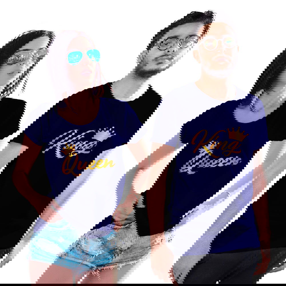 King and Queen Couple T-shirt - Right Marc