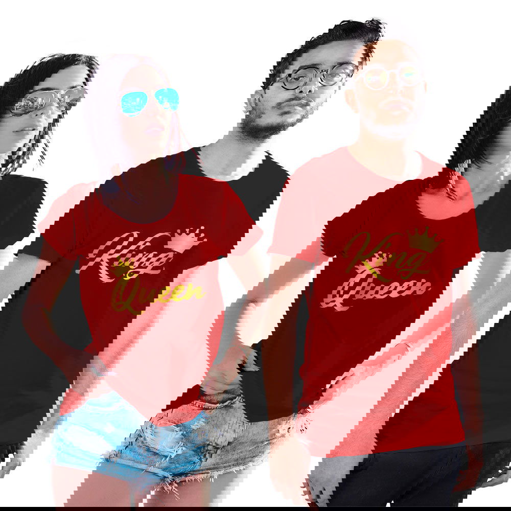 King and Queen Couple T-shirt - Right Marc