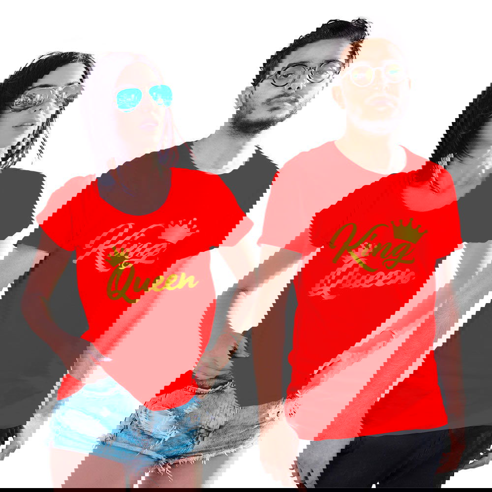 King and Queen Couple T-shirt - Right Marc
