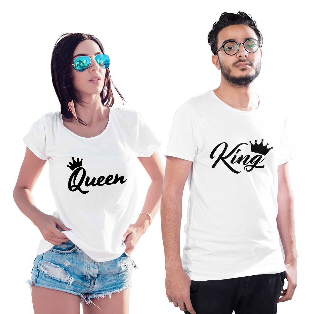 King and Queen Couple T-shirt - Right Marc