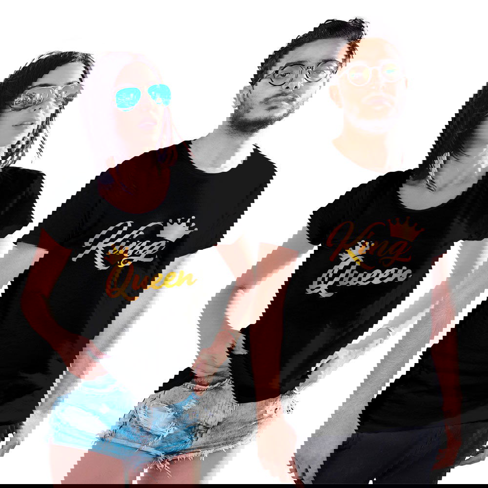 King and Queen Couple T-shirt - Right Marc