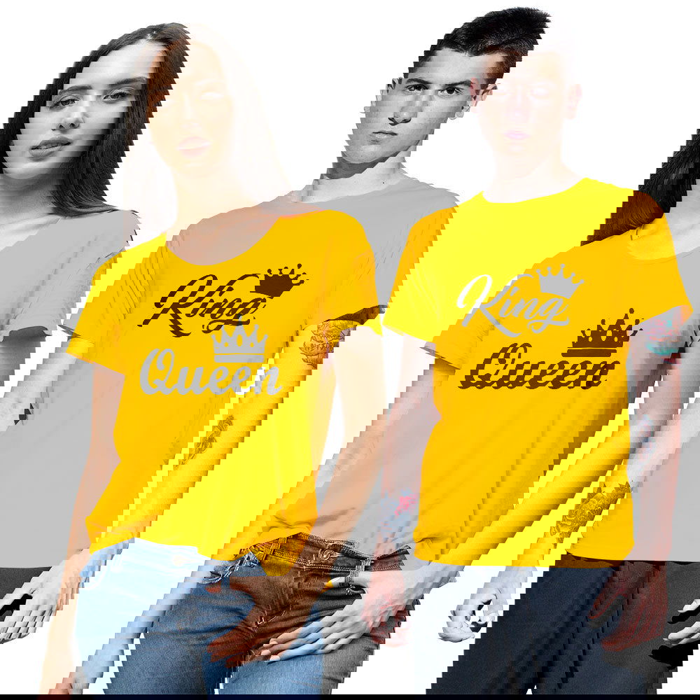 King and Queen Couple T-shirt - Right Marc