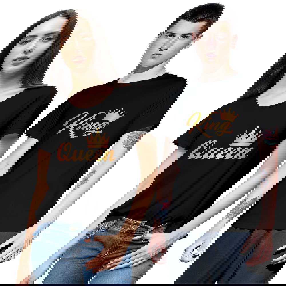King and Queen Couple T-shirt - Right Marc