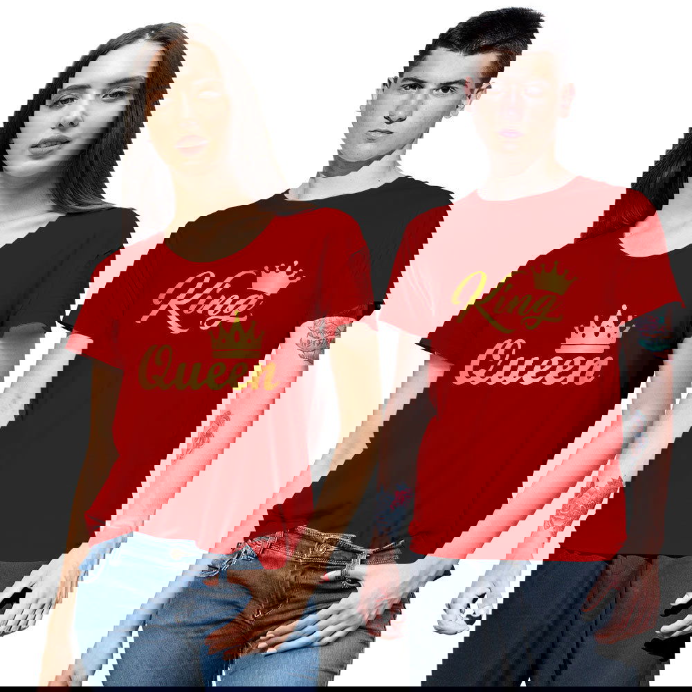 King and Queen Couple T-shirt - Right Marc