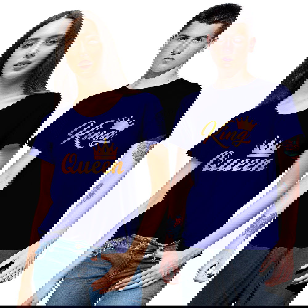 King and Queen Couple T-shirt - Right Marc