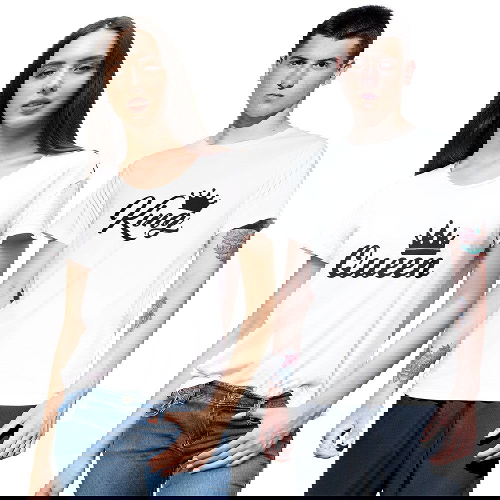 King and Queen Couple T-shirt - Right Marc