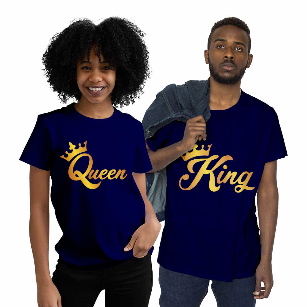 King and Queen Couple T-shirt - Right Marc