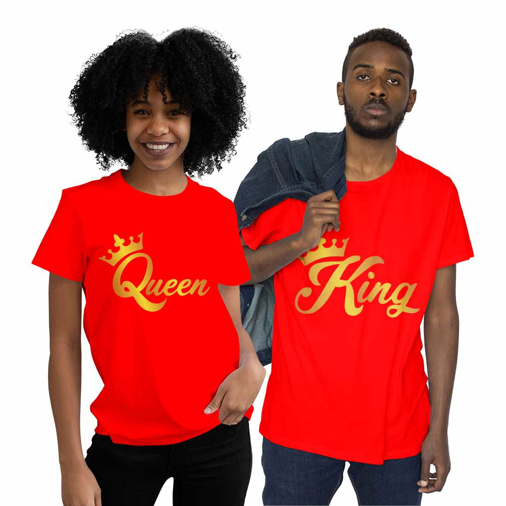 King and Queen Couple T-shirt - Right Marc