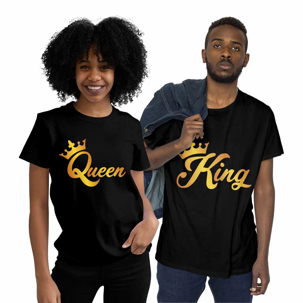King and Queen Couple T-shirt - Right Marc