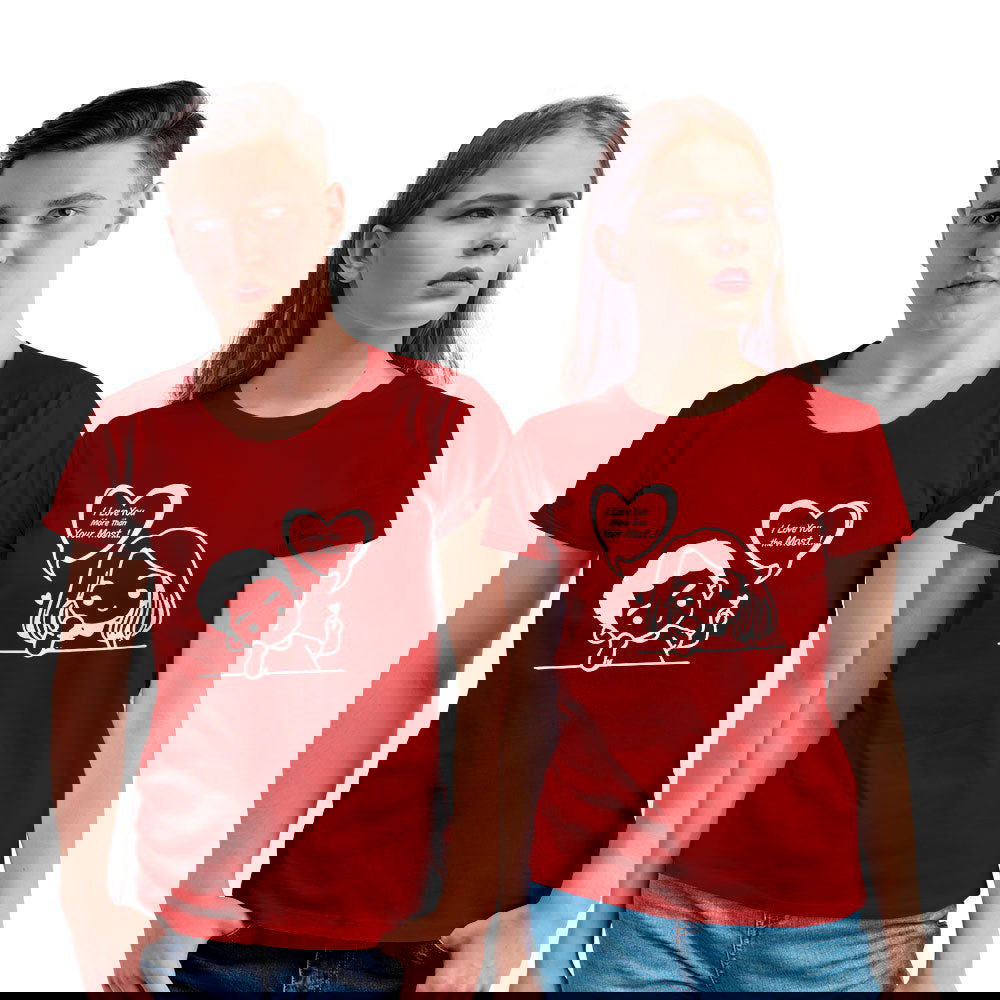 Love You The Most Couple T-shirt - Right Marc
