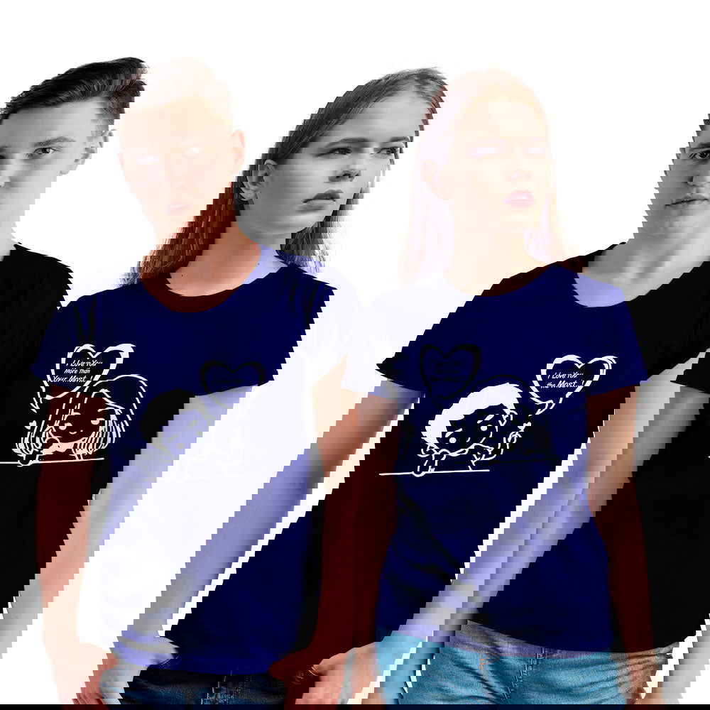 Love You The Most Couple T-shirt - Right Marc