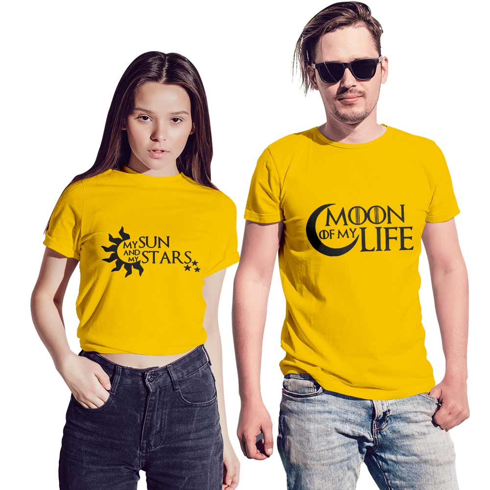 Moon of My Life & My Sun and Stars Couple T-shirt - Right Marc