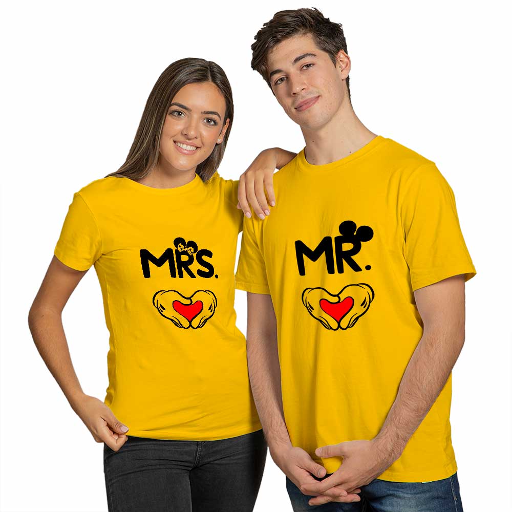 Mr and Mrs Couple T-shirt - Right Marc