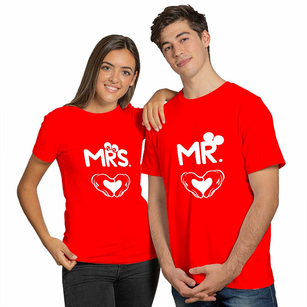 Mr and Mrs Couple T-shirt - Right Marc