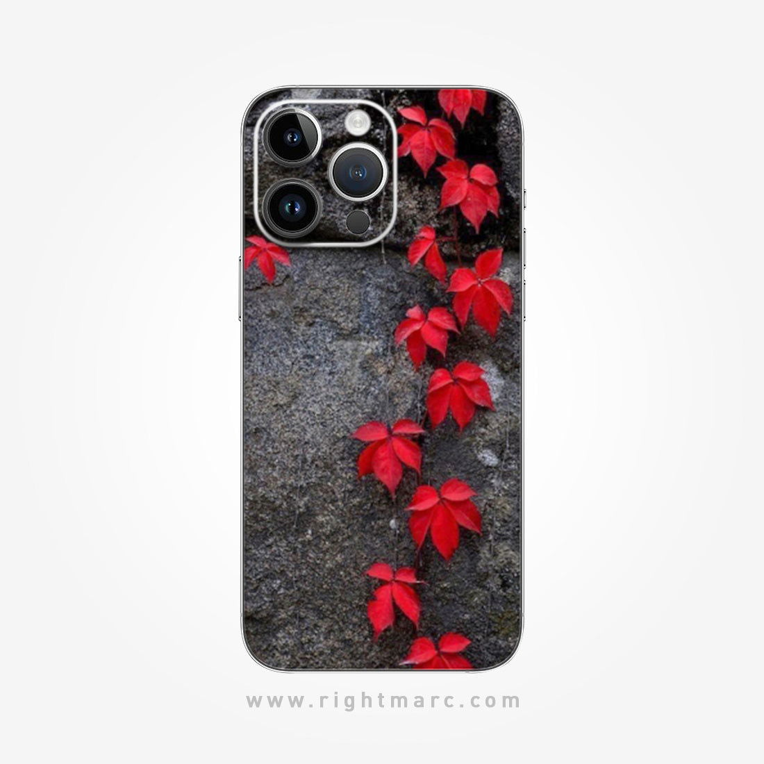 Red Leaf Series Mobile Skin Wrap - Right Marc