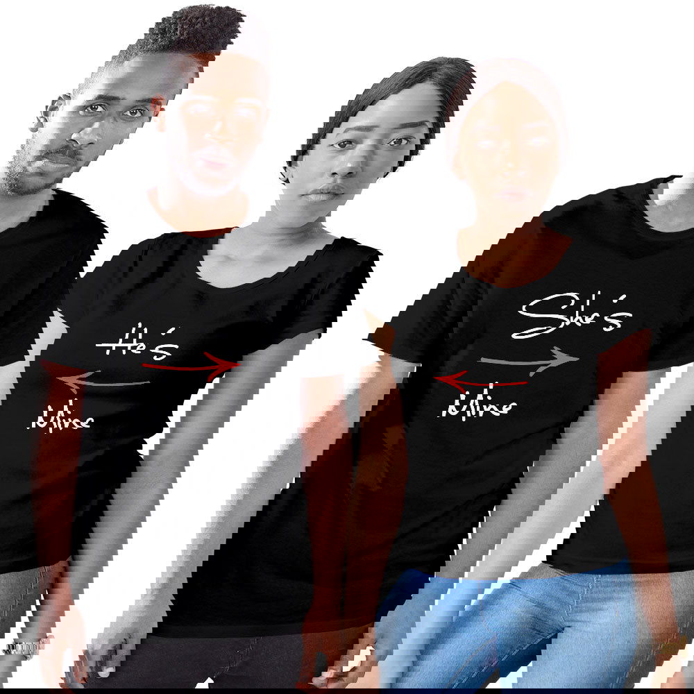 She is Mine and He is Mine Couple T-shirt - Right Marc