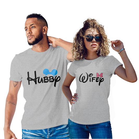 Hubby Wifey Couple T-shirt