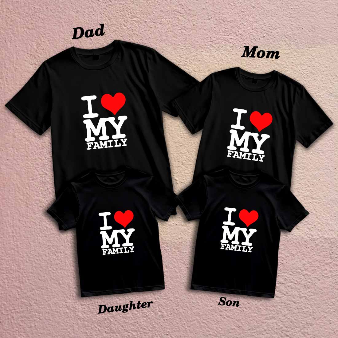I Love My Family T-Shirt - Matching Cotton Tees for All! (D3)