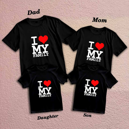 I Love My Family T-Shirt - Matching Cotton Tees for All! (D3)