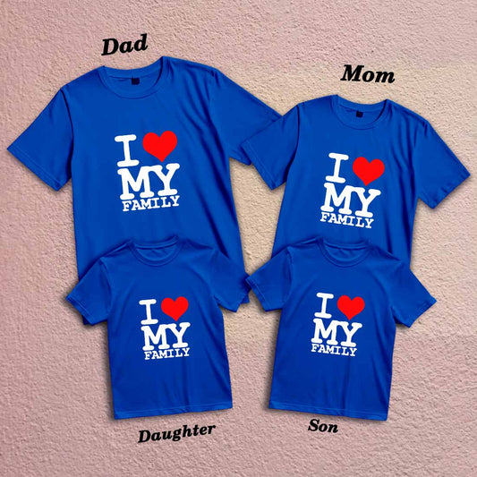 I Love My Family T-Shirt - Matching Cotton Tees for All! (D3)