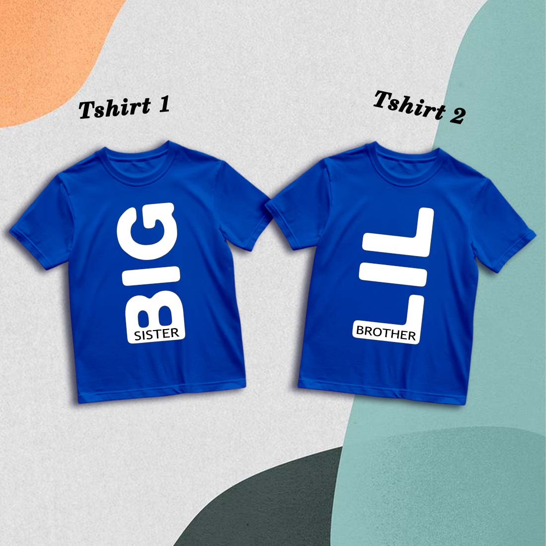 Lil Bro & Big Sis Matching Cotton T-Shirts - Family Love in Style! (D8)