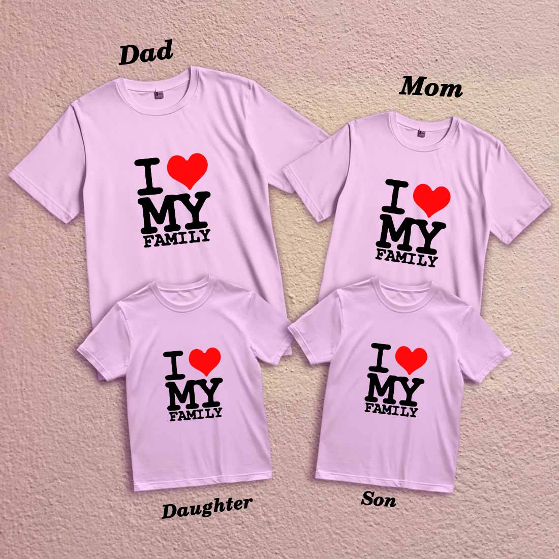I Love My Family T-Shirt - Matching Cotton Tees for All! (D3)