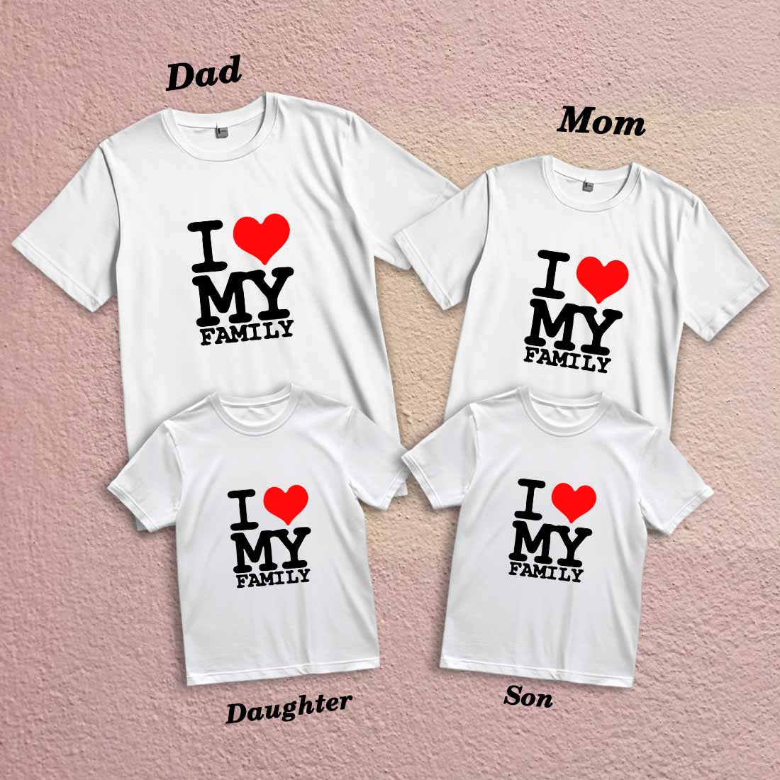 I Love My Family T-Shirt - Matching Cotton Tees for All! (D3)