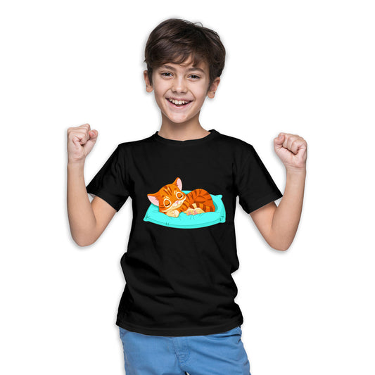 Adorable Kitty Kids T-Shirt - Super Combed Bio-Wash Cotton (D10)