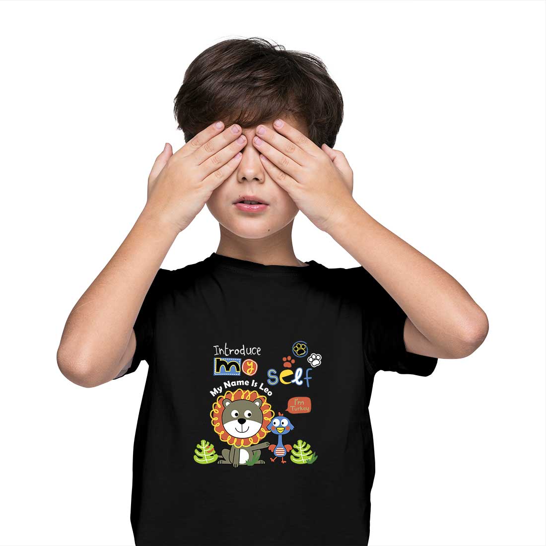 Little Lion Zoo Kids T-Shirt - Super Combed Bio-Wash Cotton for Playful Comfort (D121)