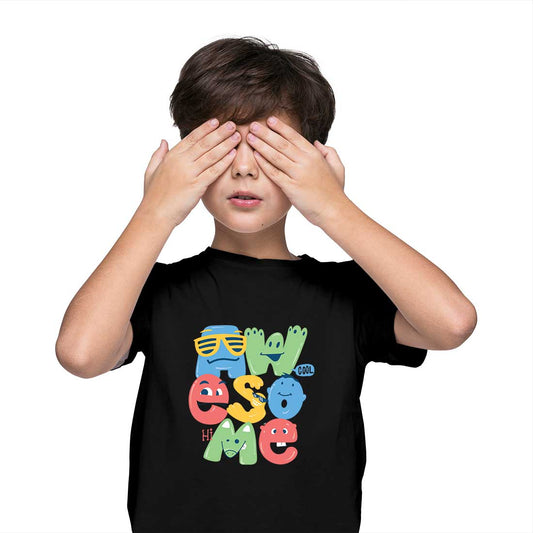 Awesome Kids T-Shirt - Super Combed Bio-Wash Cotton for Everyday Comfort (D137)