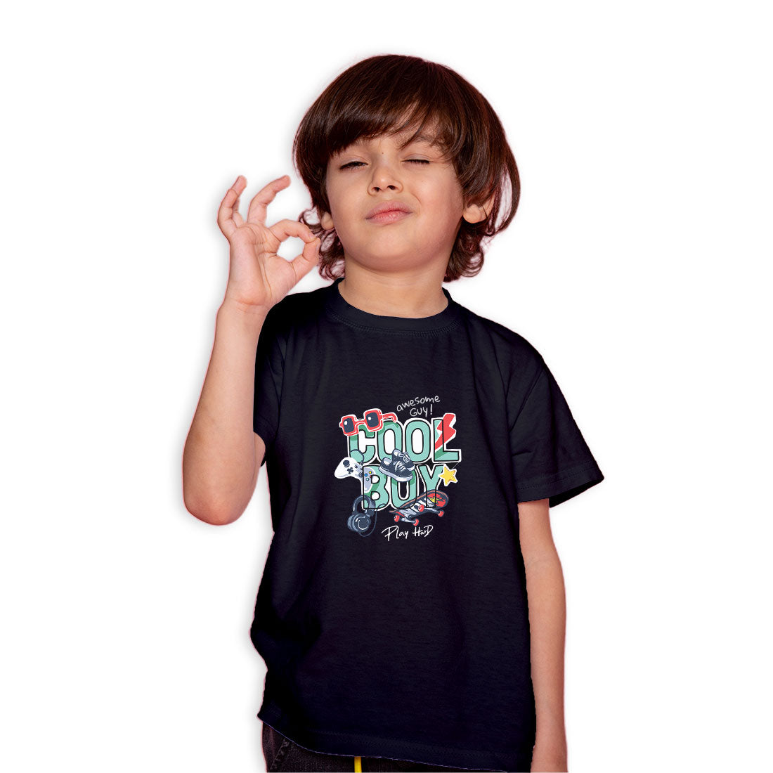 Cool Boy Kids T-Shirt - Soft Cotton for Stylish Comfort (D155)