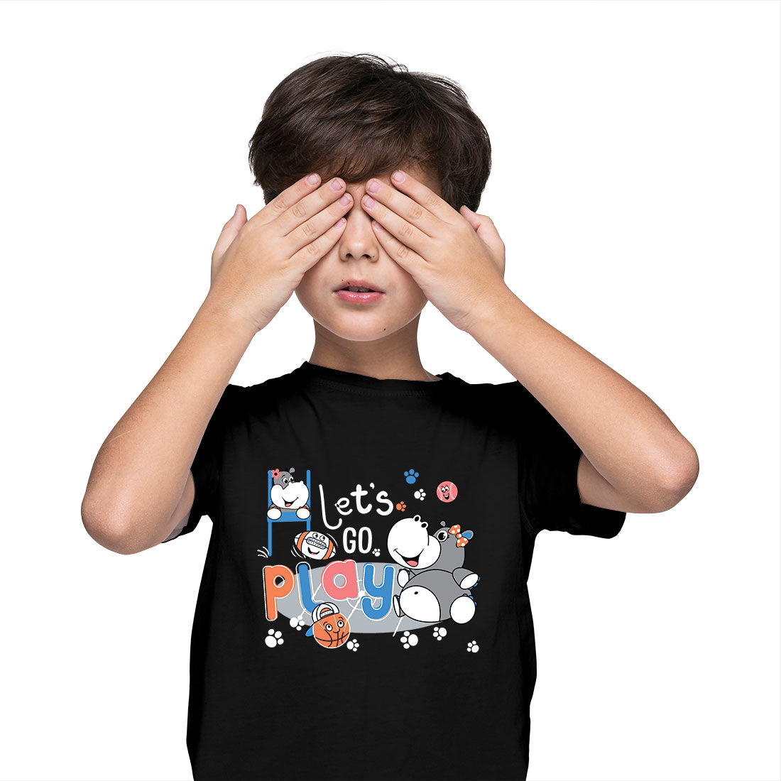 Let's Go and Play Kids T-Shirt - Soft Cotton for All-Day Fun (D157)