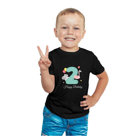 Happy Birthday 2nd Year Kids T-Shirt - Soft Cotton, Fun & Comfy! (D68)