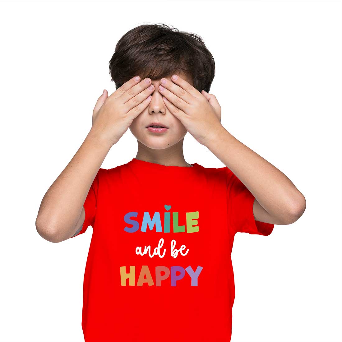 Smile and Be Happy Kids T-Shirt - Soft Cotton Comfort for Everyday Joy (D105)