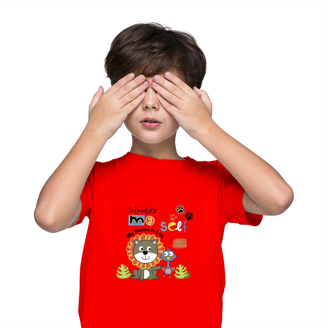 Little Lion Zoo Kids T-Shirt - Super Combed Bio-Wash Cotton for Playful Comfort (D121)